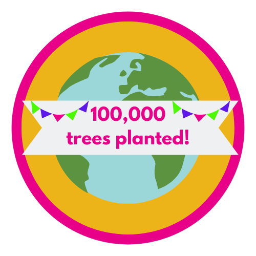 100000 trees planted badge