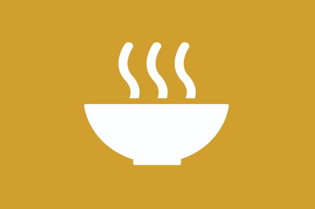 Bowl of steaming food