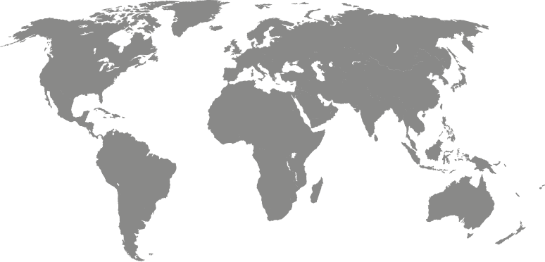 Simple orange outline of world map